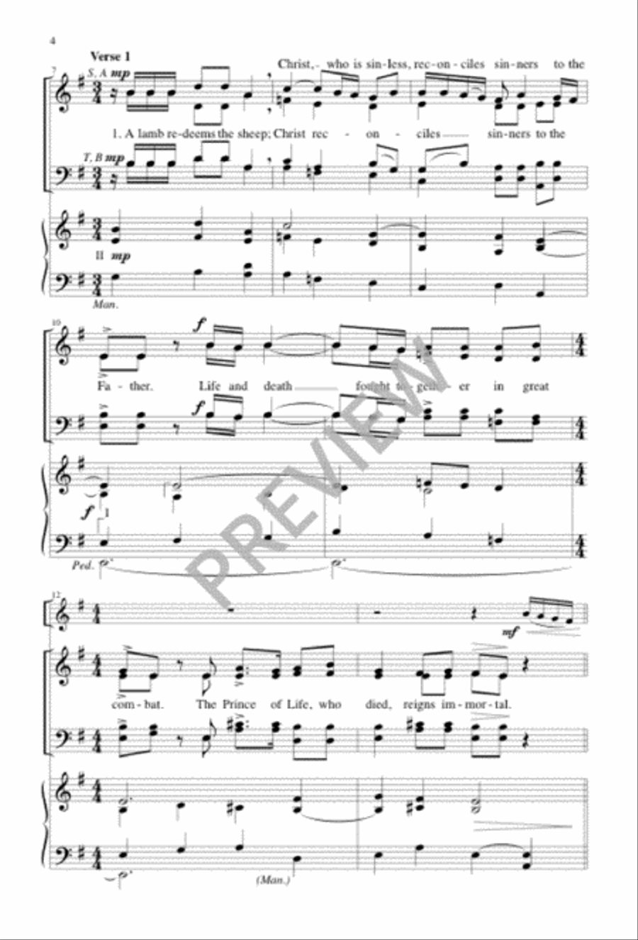 Easter Sequence 4-Part scores gallery preview page 4