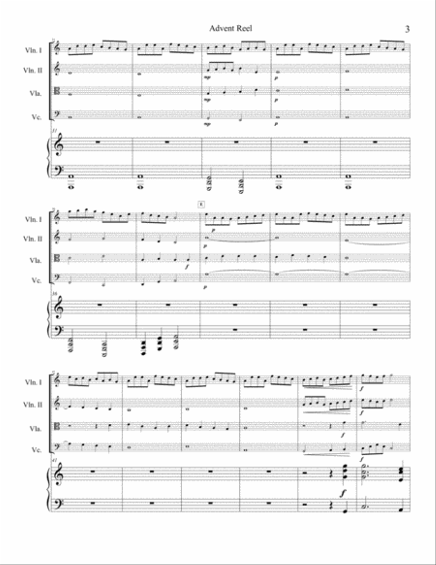 Advent Reel Advent Reel Piano Quintet scores gallery preview page 3