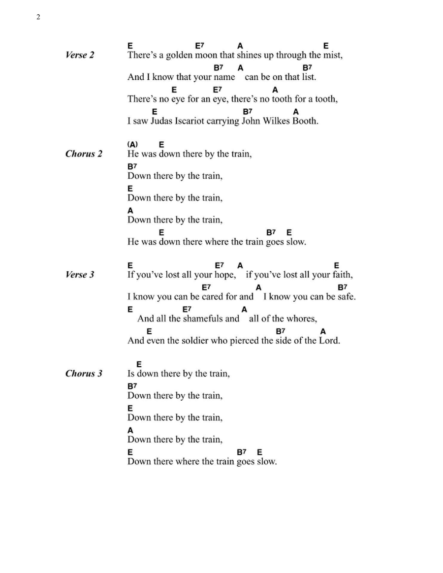 Down There By The Train Down There By The Train Electric Guitar scores gallery preview page 2