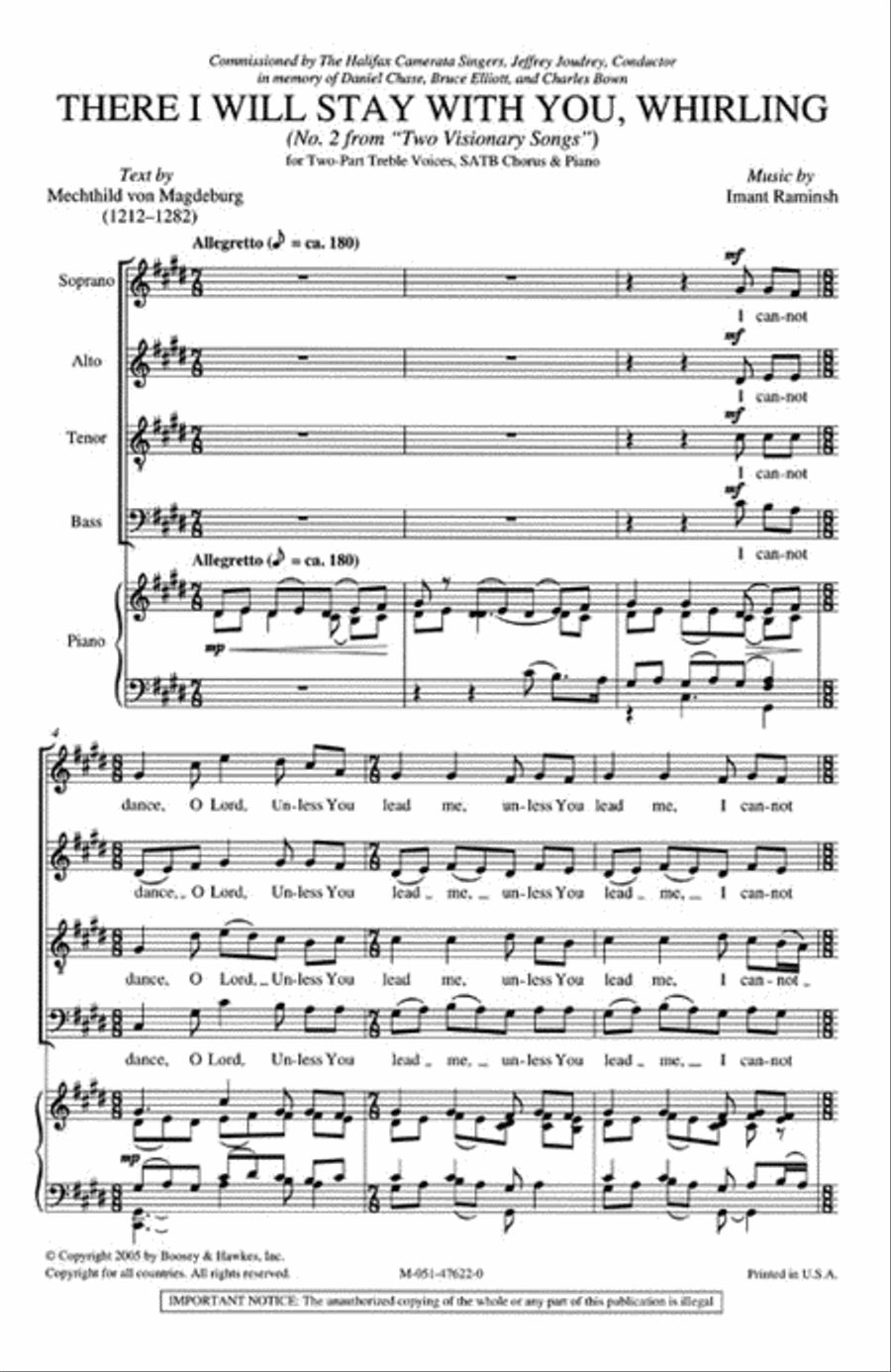 There I Will Stay with You, Whirling 4-Part scores gallery preview page 2