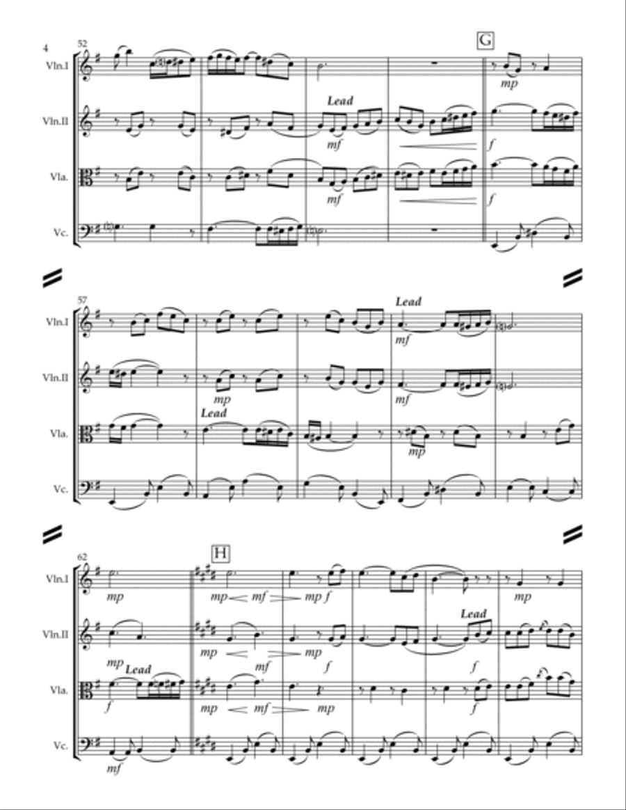 Maria, Mari! (Oh Marie) for String Quartet) String Quartet scores gallery preview page 5