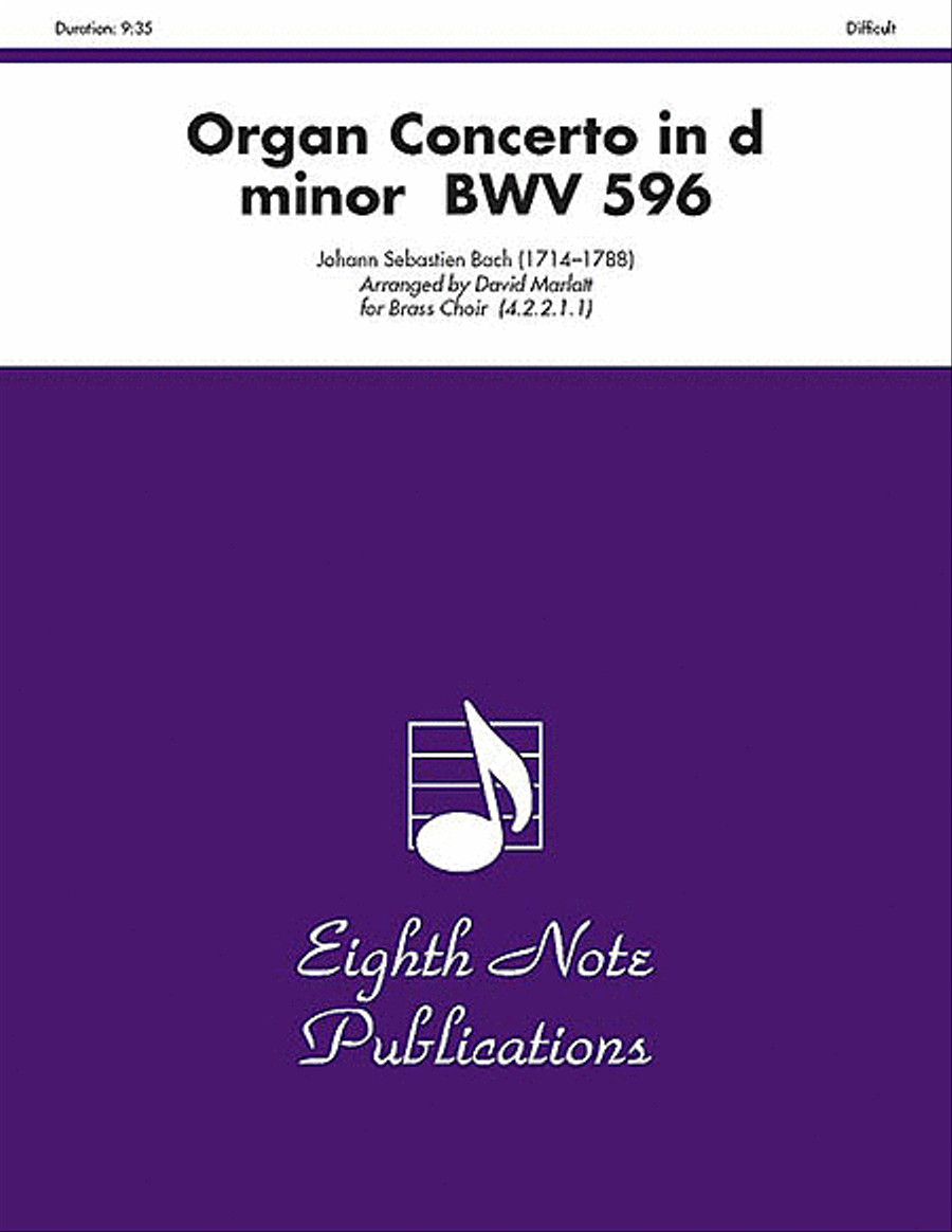 Organ Concerto in D Minor, BWV 596 Small Ensemble scores gallery preview page 1