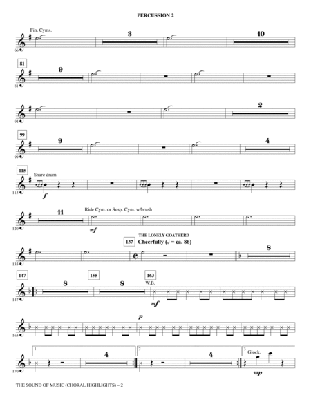 The Sound Of Music (Choral Highlights) (arr. John Leavitt) - Percussion 2