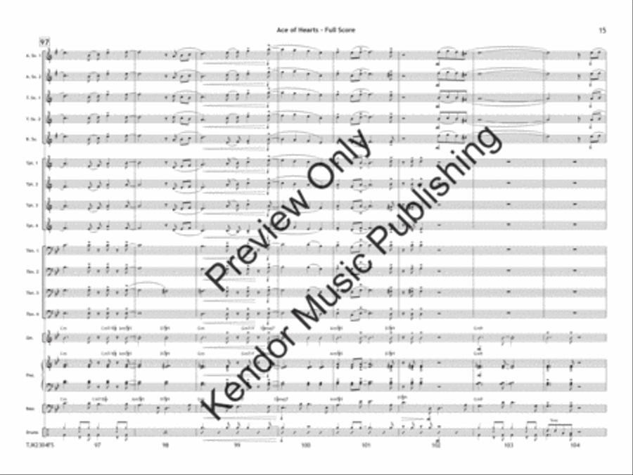 A Long Way to Go (Score) Jazz Ensemble scores gallery preview page 16