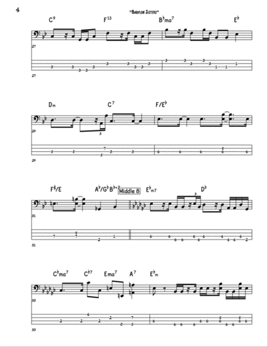 Babylon Sisters Babylon Sisters Bass Guitar scores gallery preview page 4