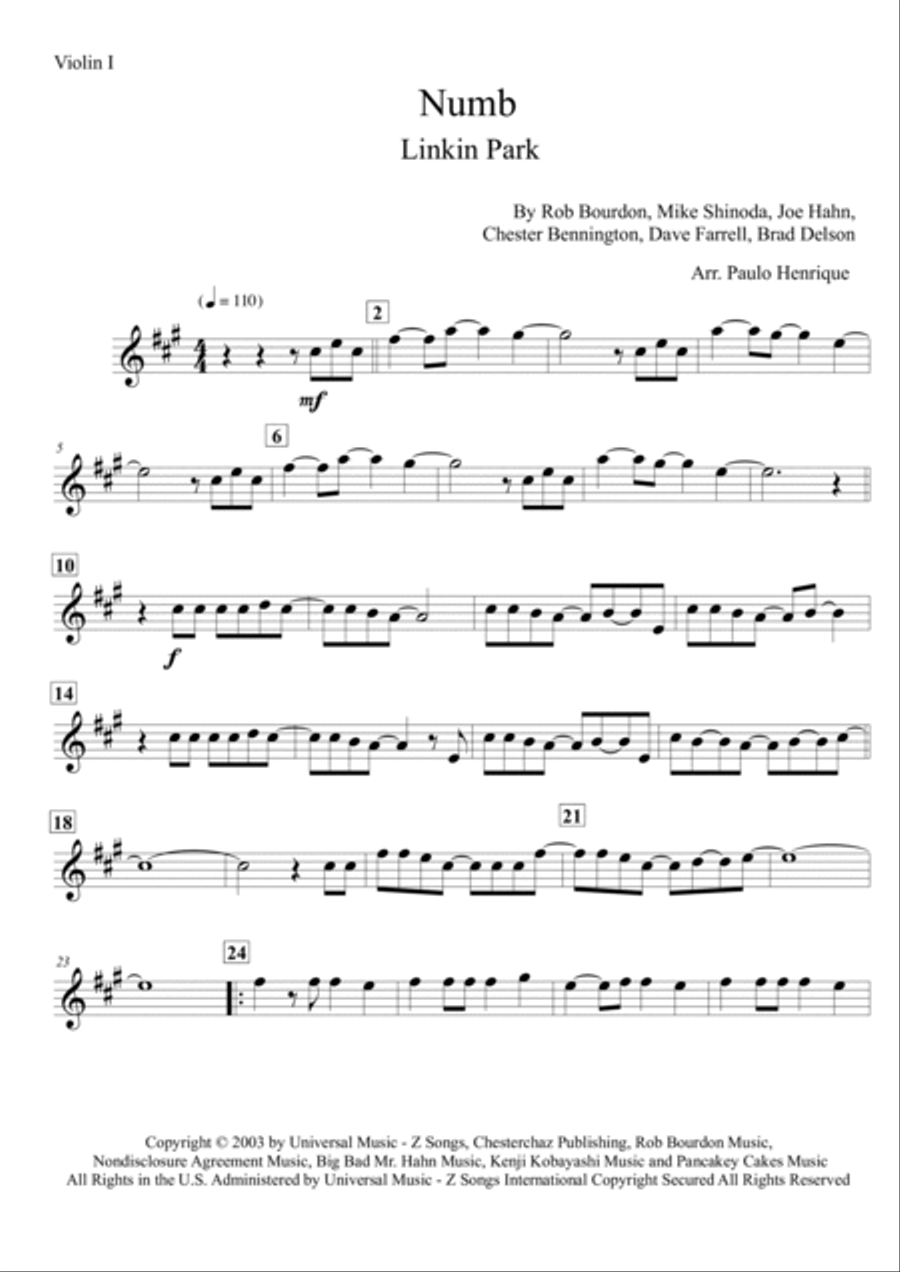 Numb String Orchestra scores gallery preview page 6