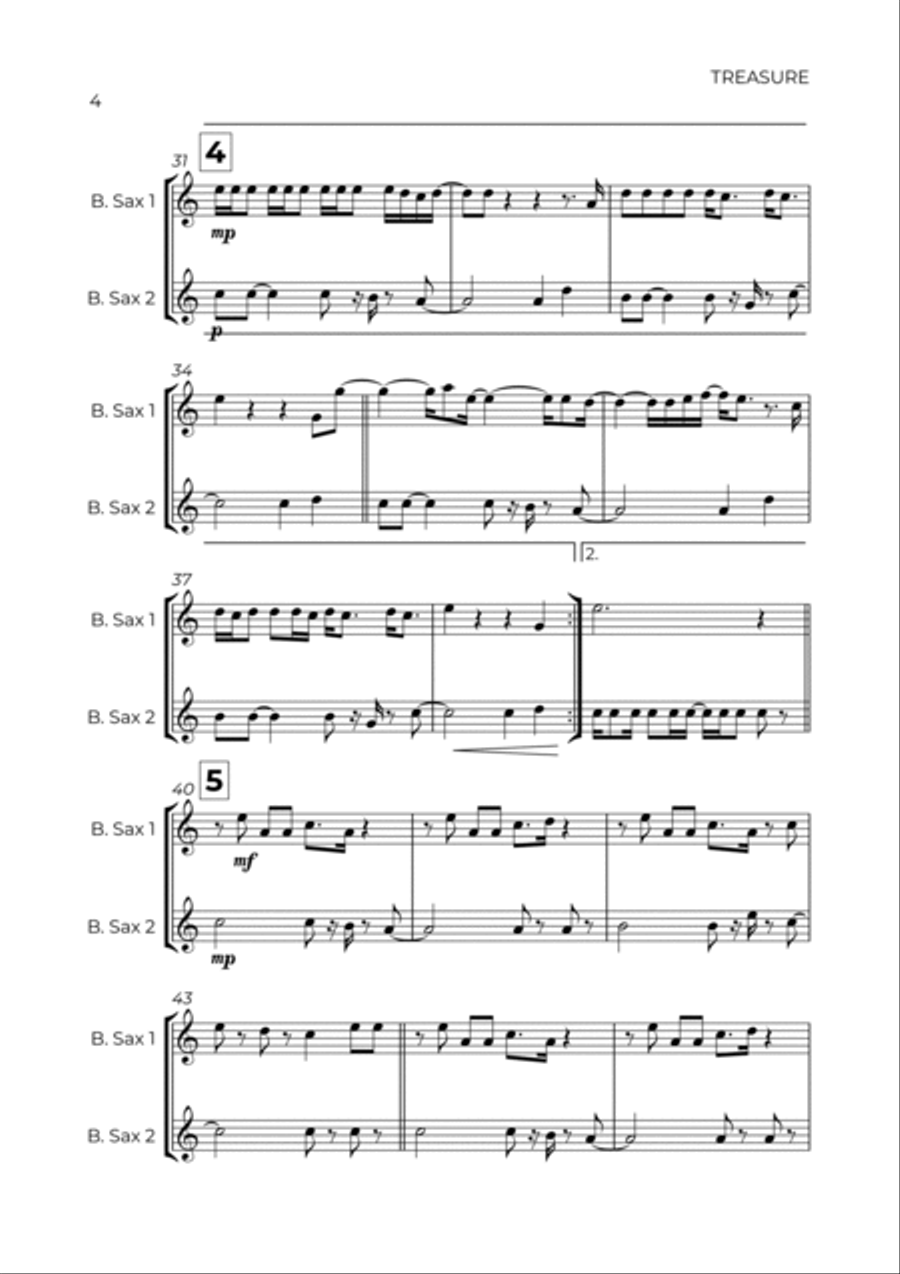 Treasure Woodwind Duet scores gallery preview page 4