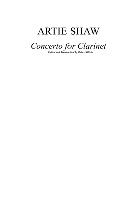 Book cover for Concerto For Clarinet - Score Only