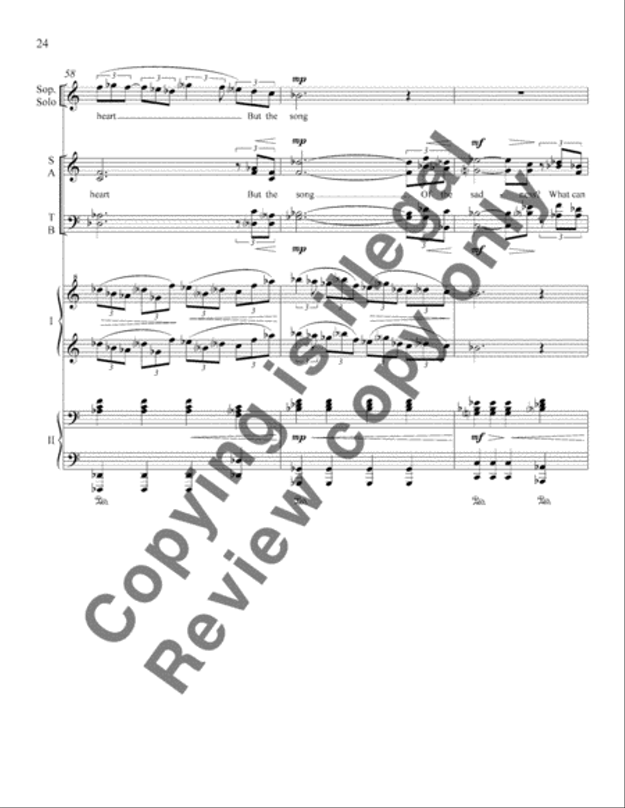 Afro-American Fragments: 4. Song for Billie Holiday 4-Part scores gallery preview page 11
