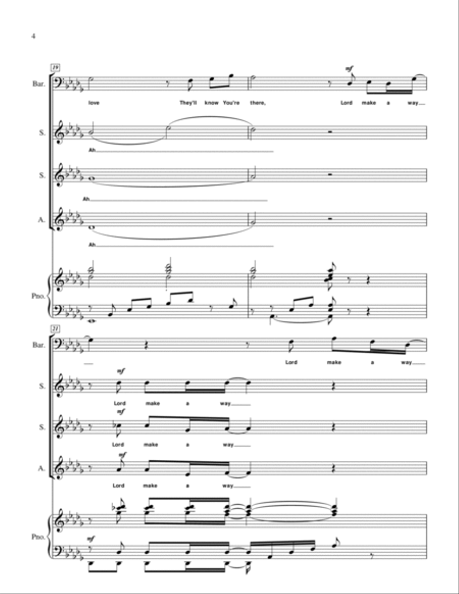 Lord, Make a Way Choir scores gallery preview page 4