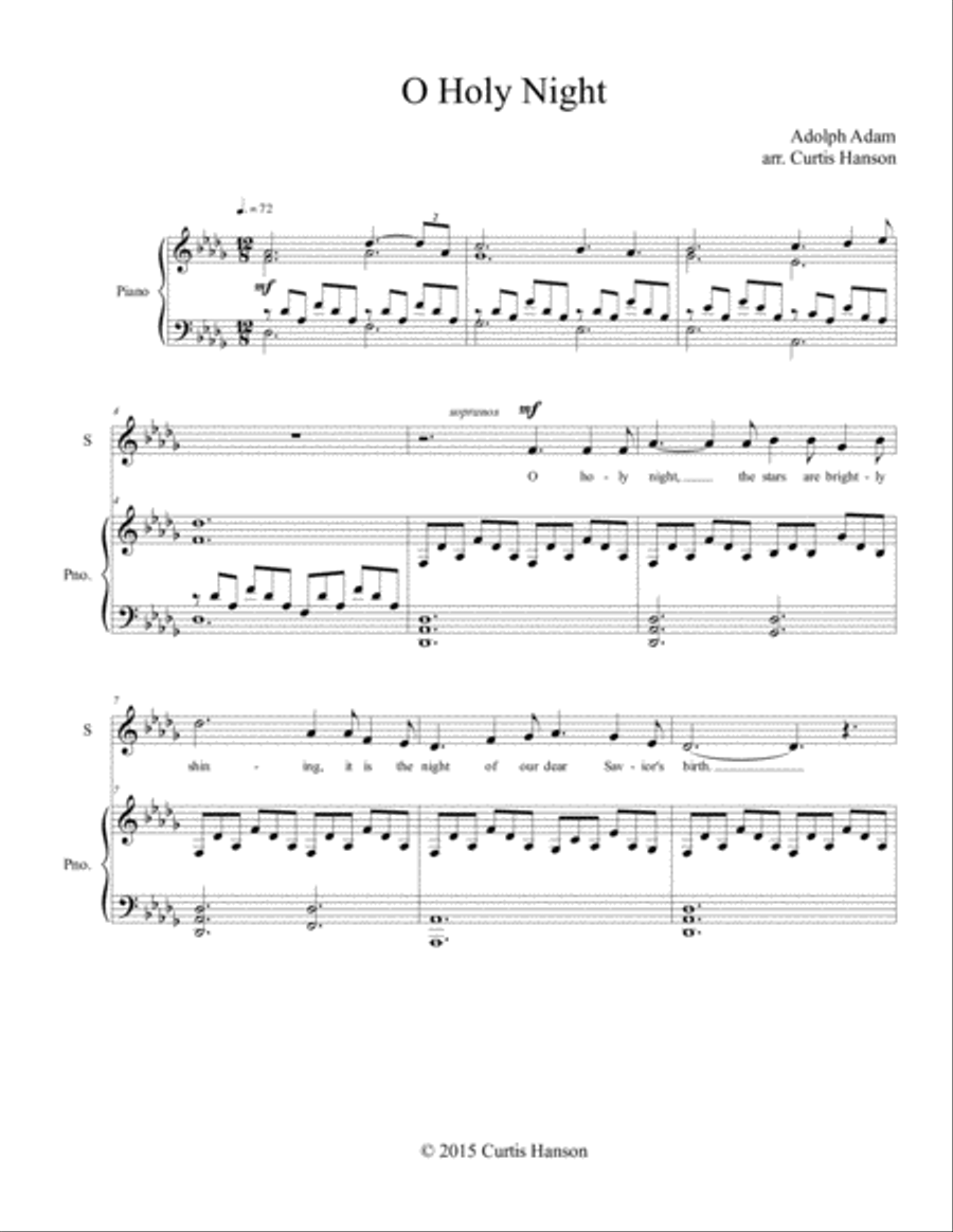 O Holy Night (SATB) O Holy Night (SATB) 4-Part scores gallery preview page 1