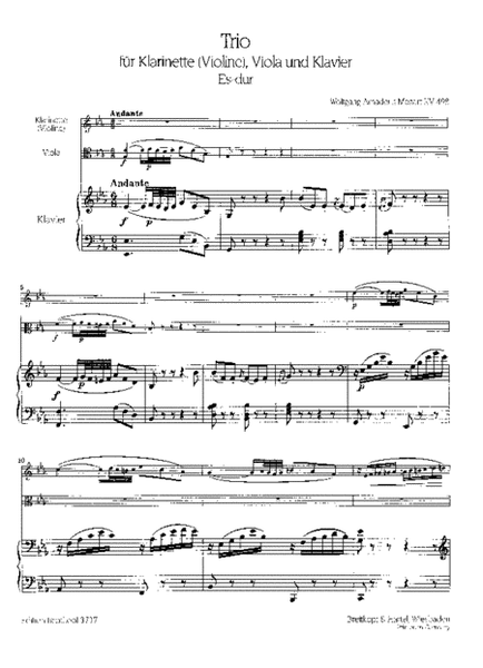 Trio in Eb major K. 498