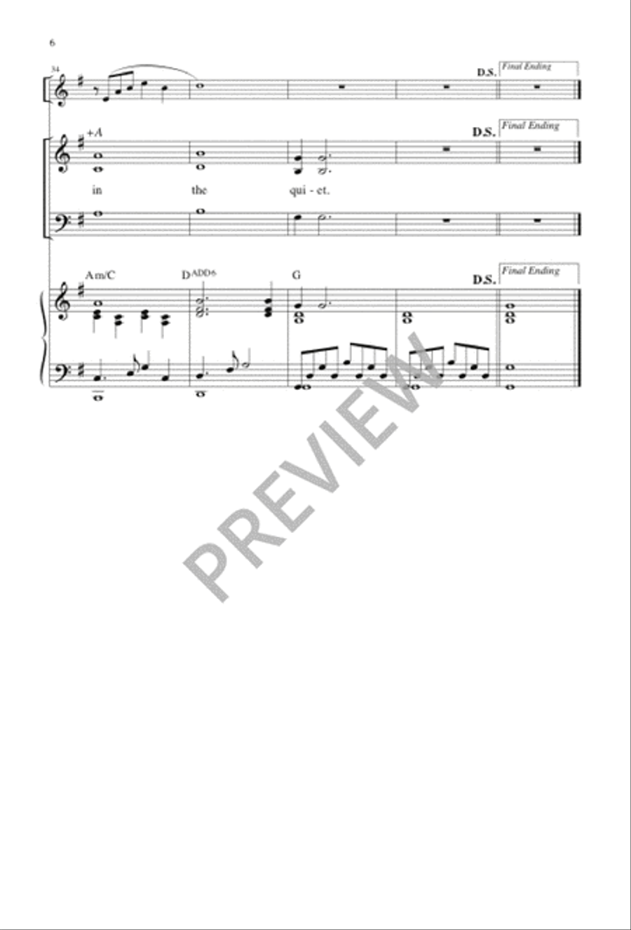 In the Quiet In the Quiet 4-Part scores gallery preview page 6