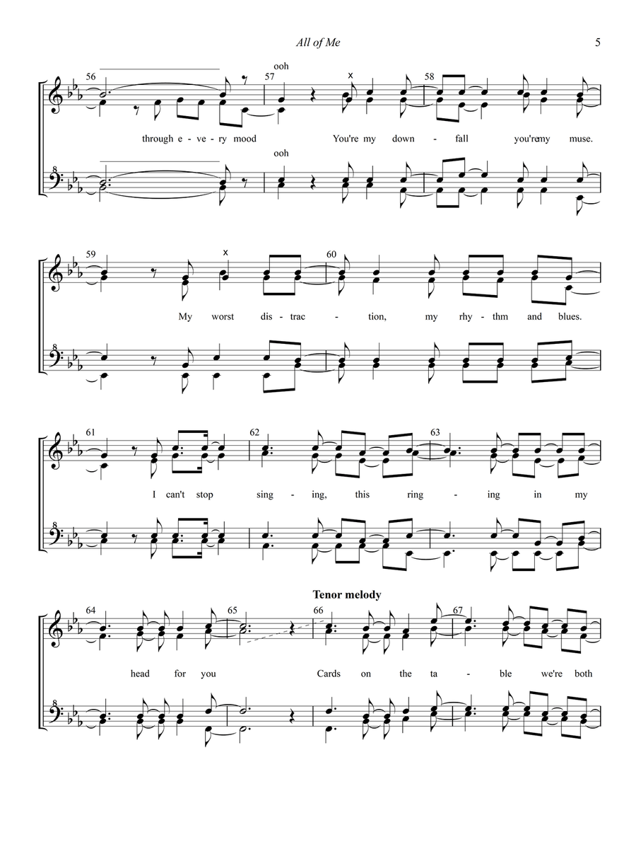 All Of Me SSAA scores gallery preview page 5