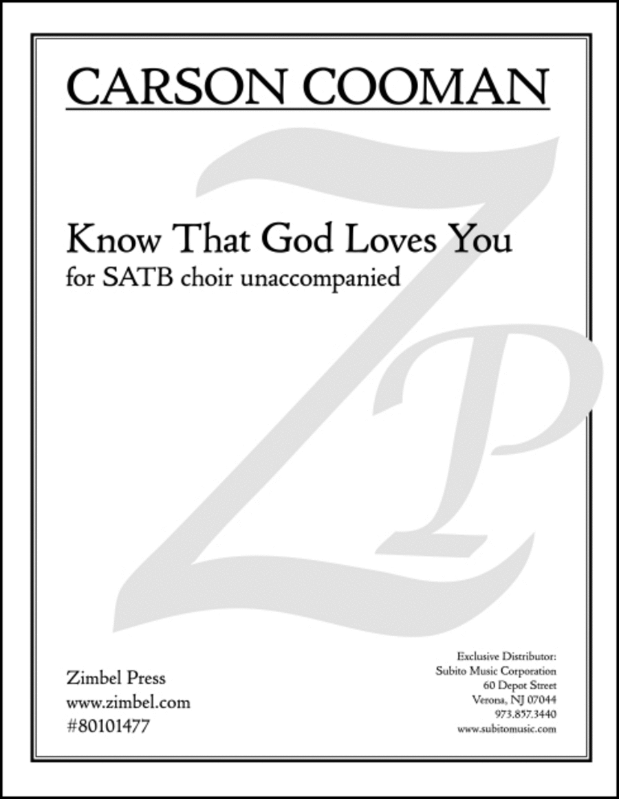 Know That God Loves You Know That God Loves You 4-Part scores gallery preview page 1