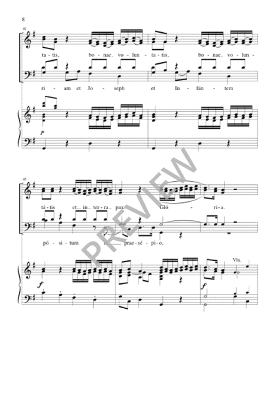 Transeamus usque Bethlehem (Let Us Go to Bethlehem) 4-Part scores gallery preview page 8