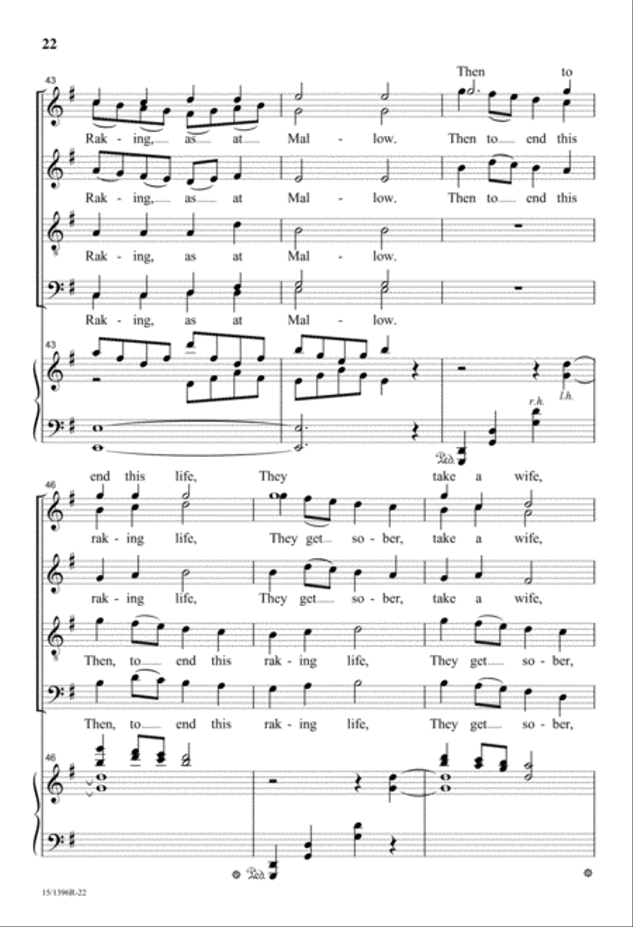 Three Irish Folk Songs Divisi scores gallery preview page 22