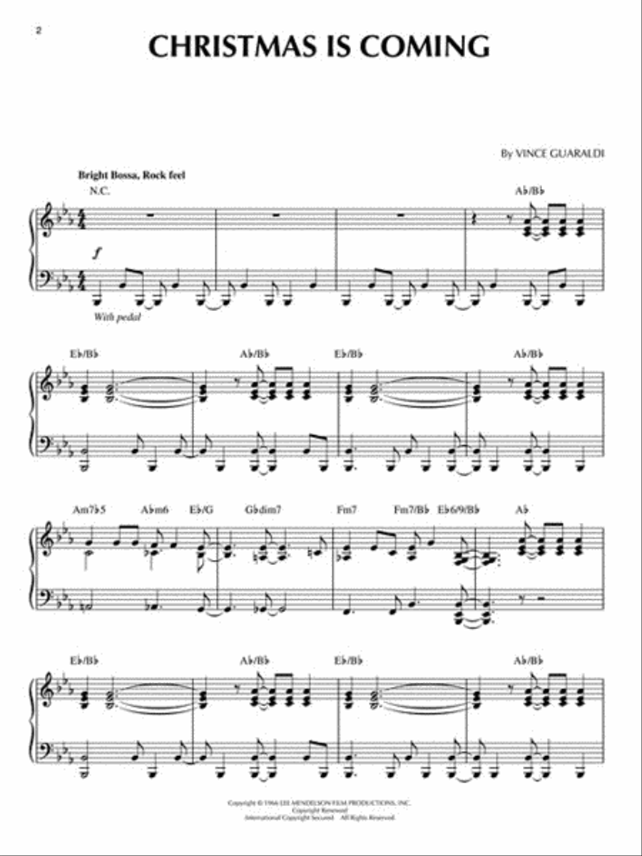 Charlie Brown Christmas Piano, Vocal, Guitar scores gallery preview page 3