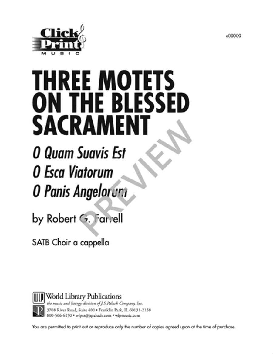 Three Motets on the Blessed Sacrament 4-Part scores gallery preview page 2