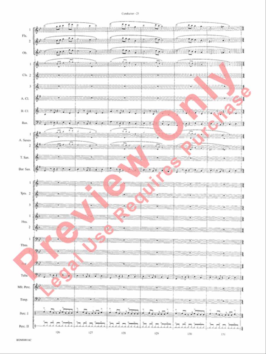 To Challenge the Sky and Heavens Above Concert Band scores gallery preview page 24
