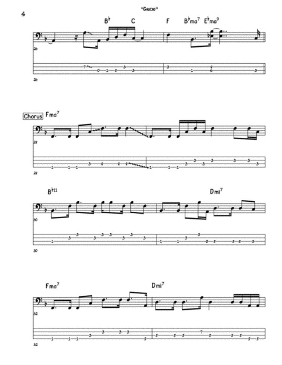 Gaucho Bass Guitar scores gallery preview page 4