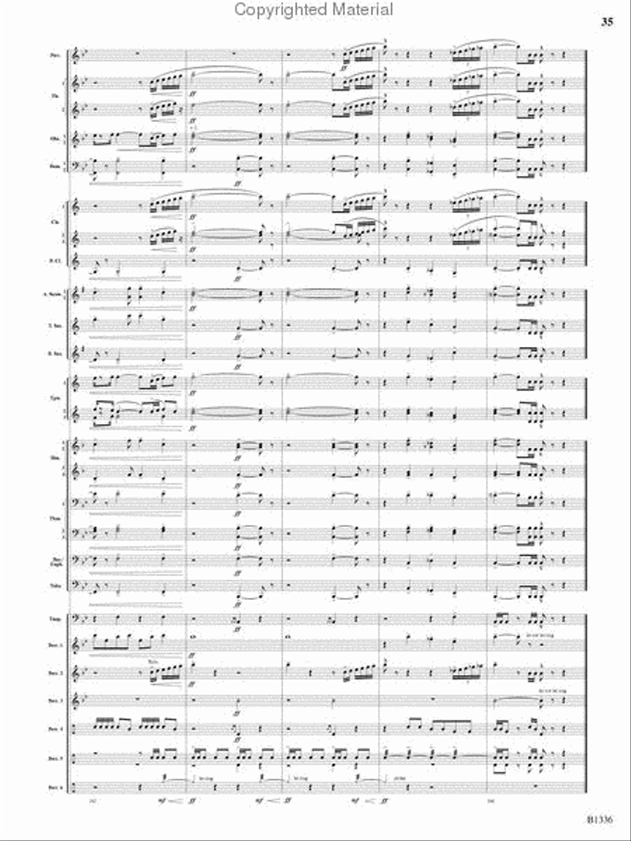 Dreams and Proclamations Concert Band scores gallery preview page 34