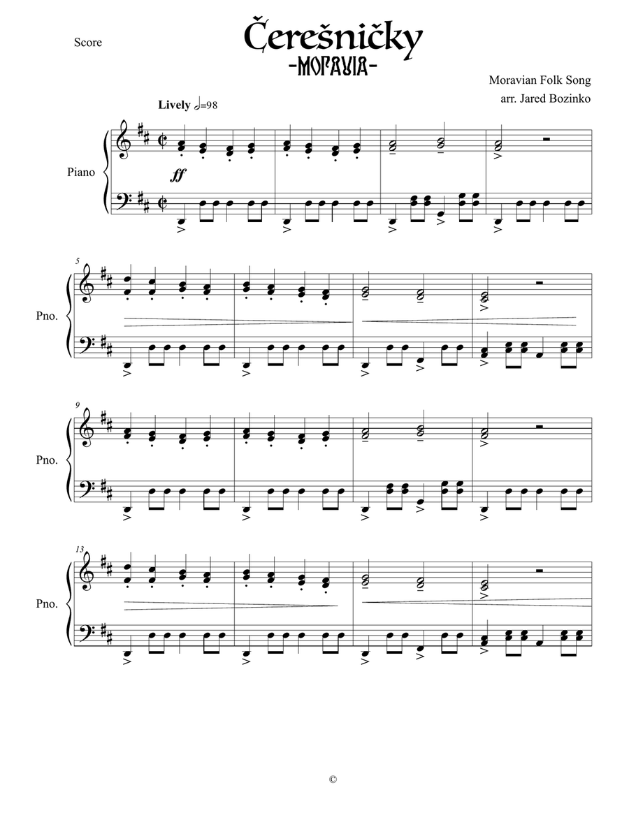Čerešničky Piano Method scores gallery preview page 1