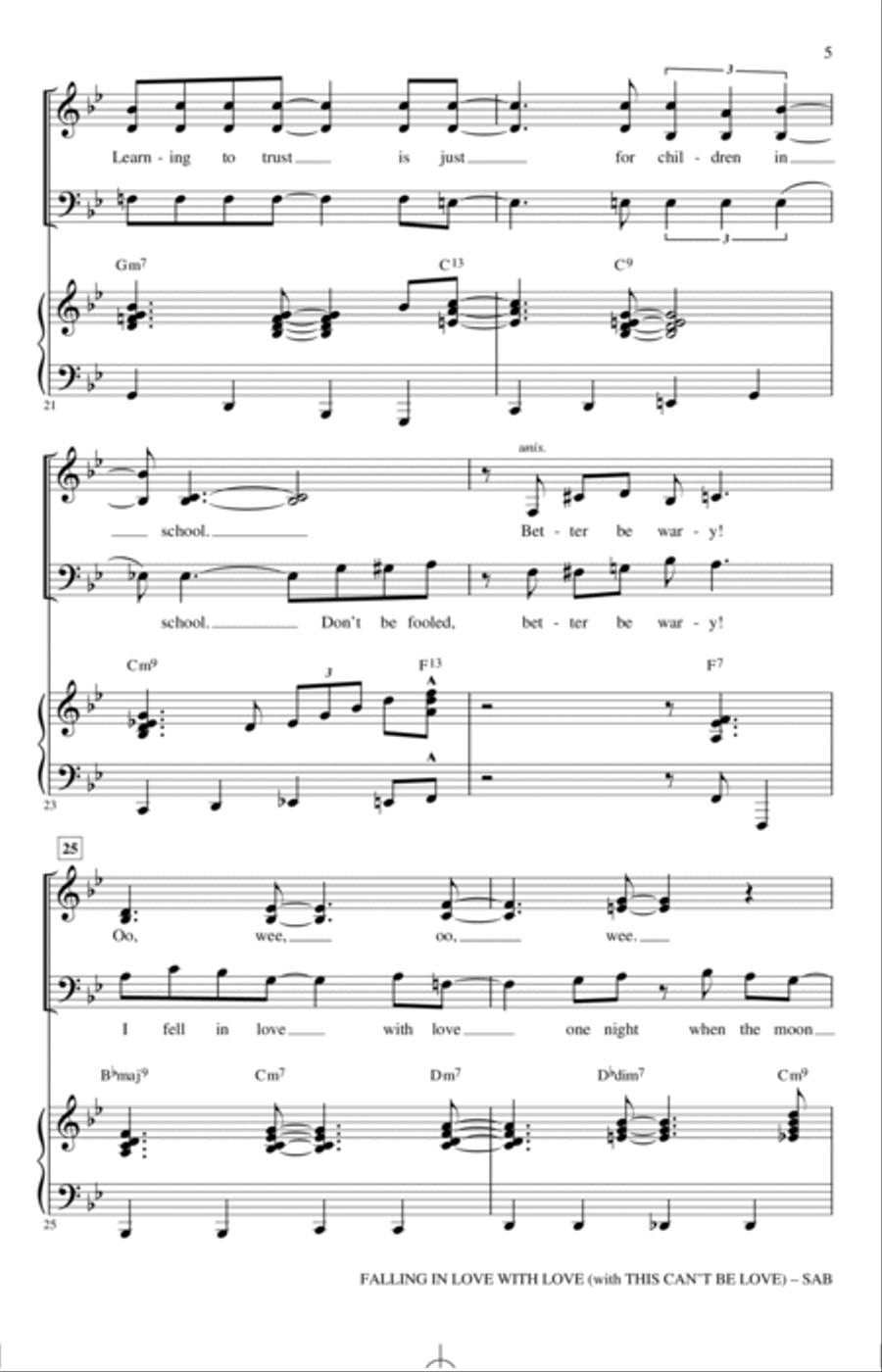 Falling In Love With Love (with This Can't Be Love) (arr. Kirby Shaw) 3-Part scores gallery preview page 4