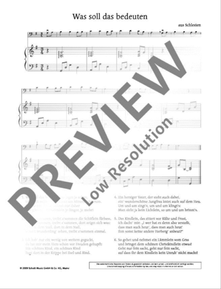 Was soll das bedeuten Piano Accompaniment scores gallery preview page 2