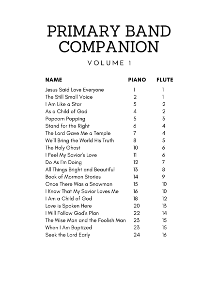 Primary Band Companion Volume 1 image number null