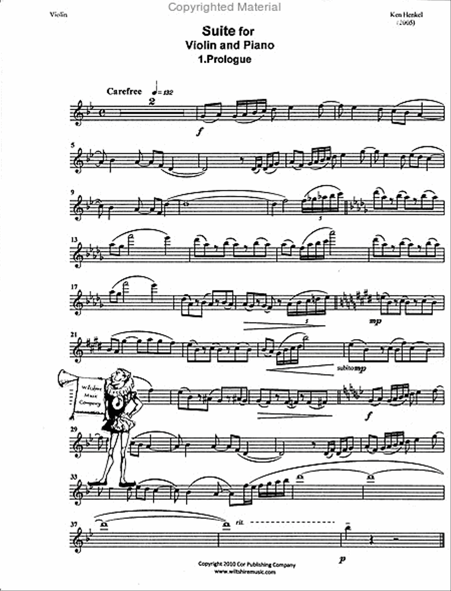 Suite for Violin & Piano Violin Solo scores gallery preview page 2