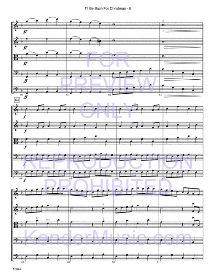 I'll Be Bach For Christmas String Orchestra scores gallery preview page 18