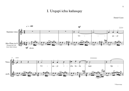 ISKAY HARAWICHA for soprano voice and alto flute image number null