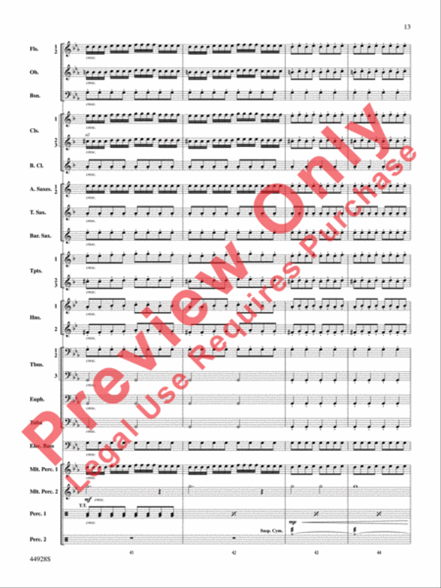 Dreams of Fireflies (On a Christmas Night) Concert Band scores gallery preview page 14