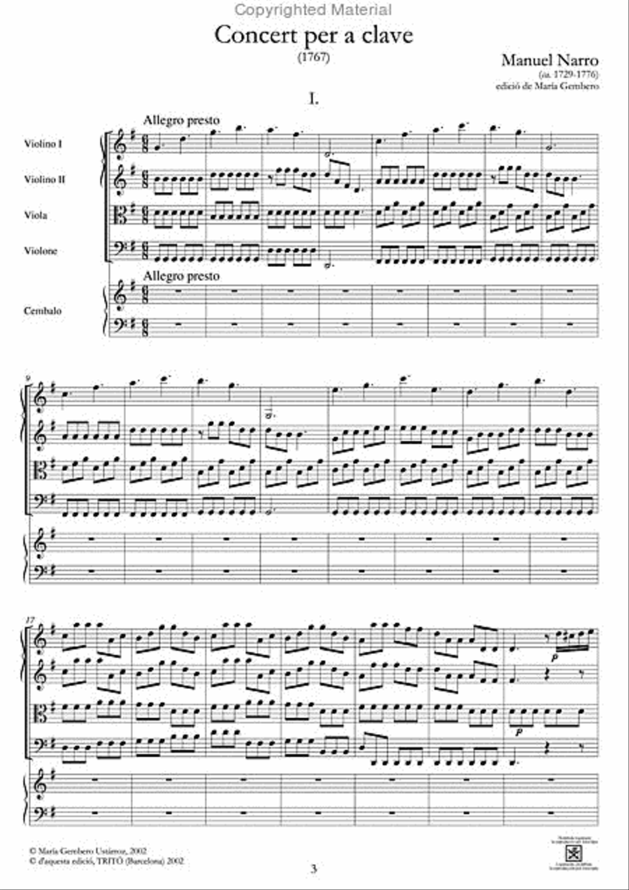 Concert per a clave i orquestra Score scores gallery preview page 2