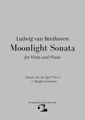Book cover for "Moonlight Sonata" for Viola and Piano