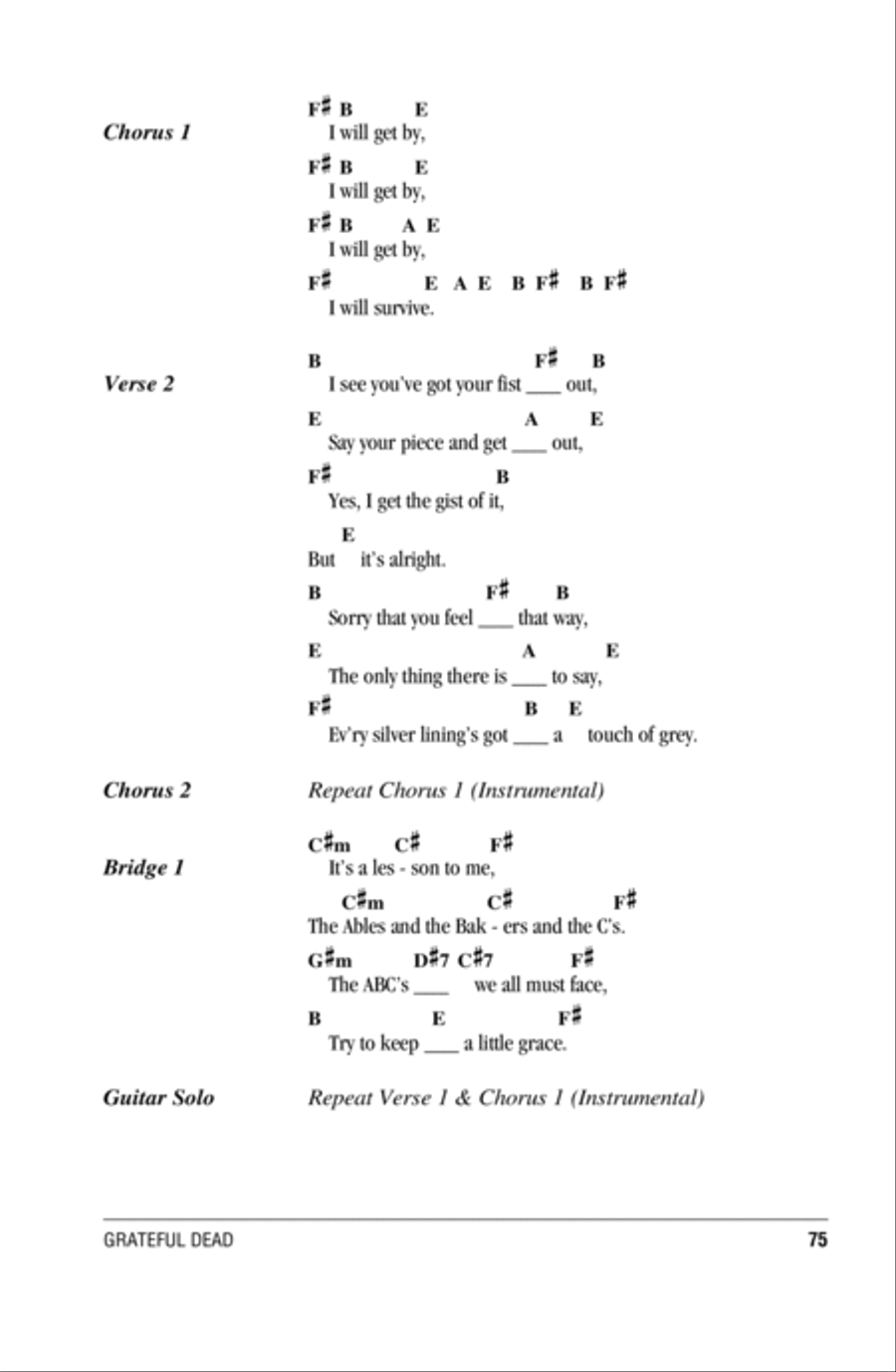 Touch Of Grey Acoustic Guitar scores gallery preview page 2