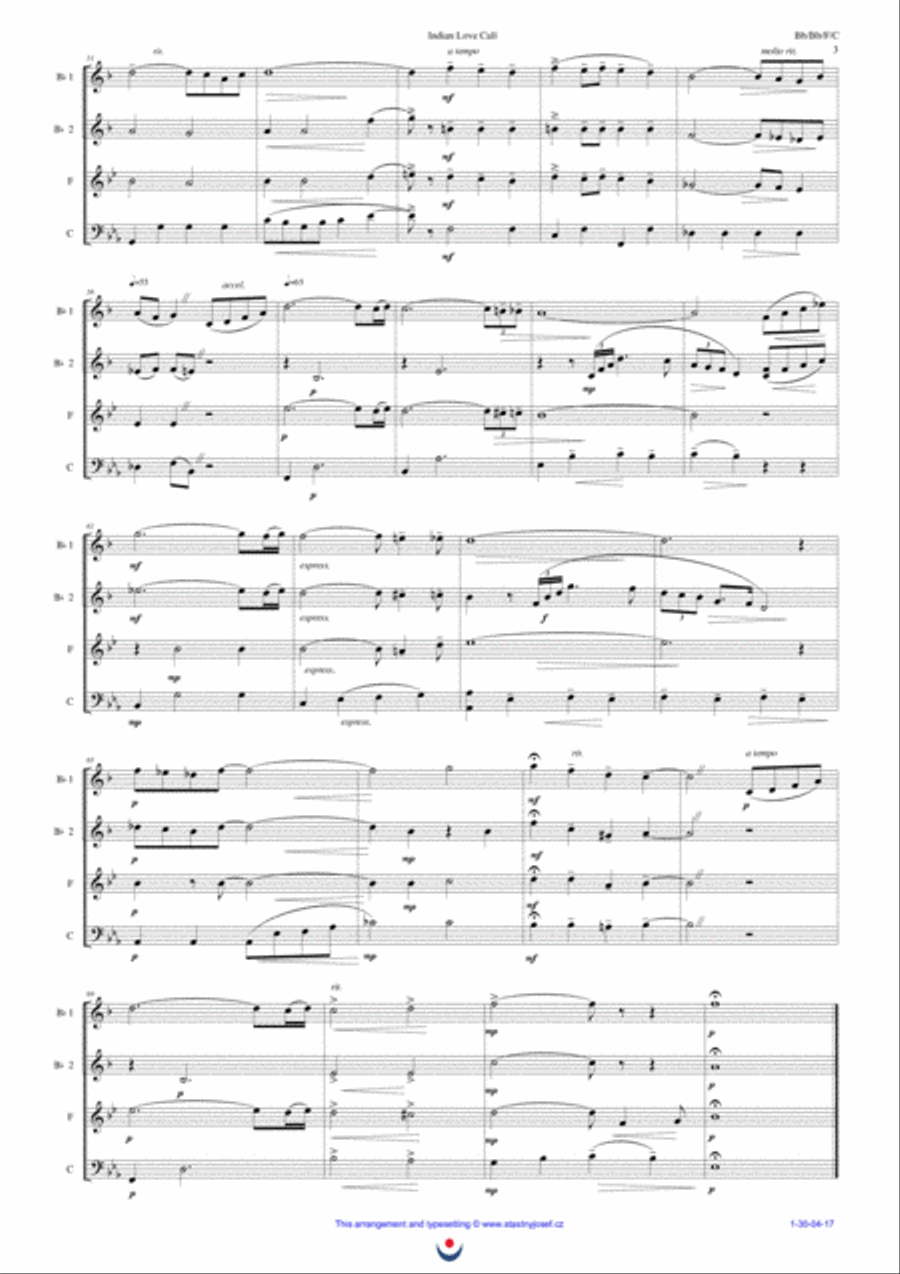 Indian Love Call Small Ensemble scores gallery preview page 3