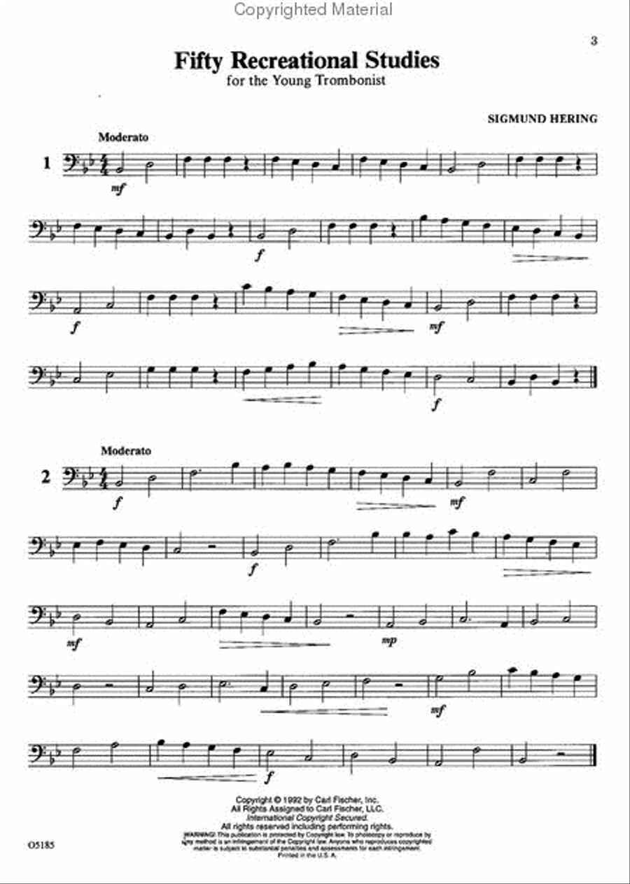 Fifty Recreational Studies Trombone scores gallery preview page 2