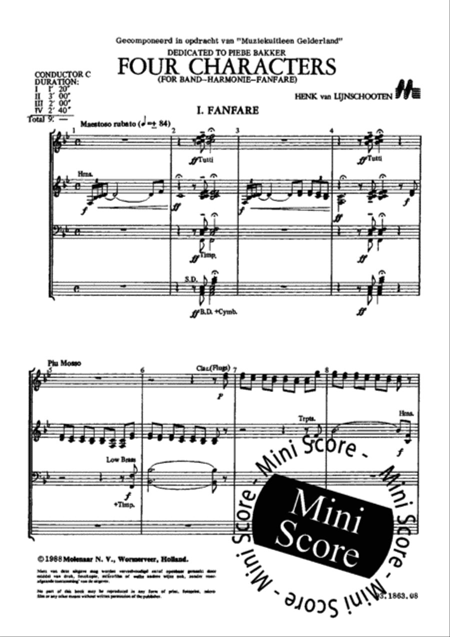Four Characters Concert Band scores gallery preview page 7