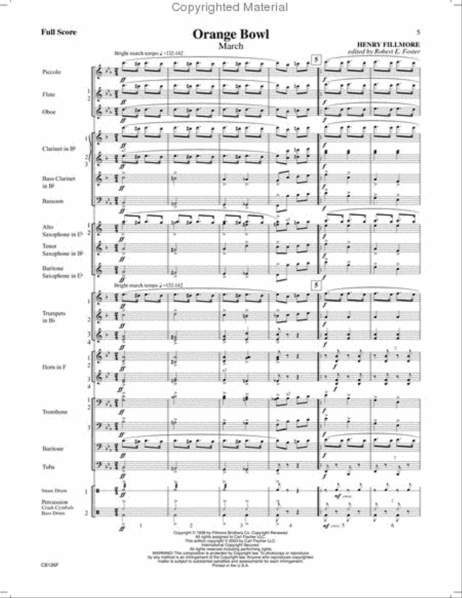 The Orange Bowl The Orange Bowl Concert Band scores gallery preview page 2