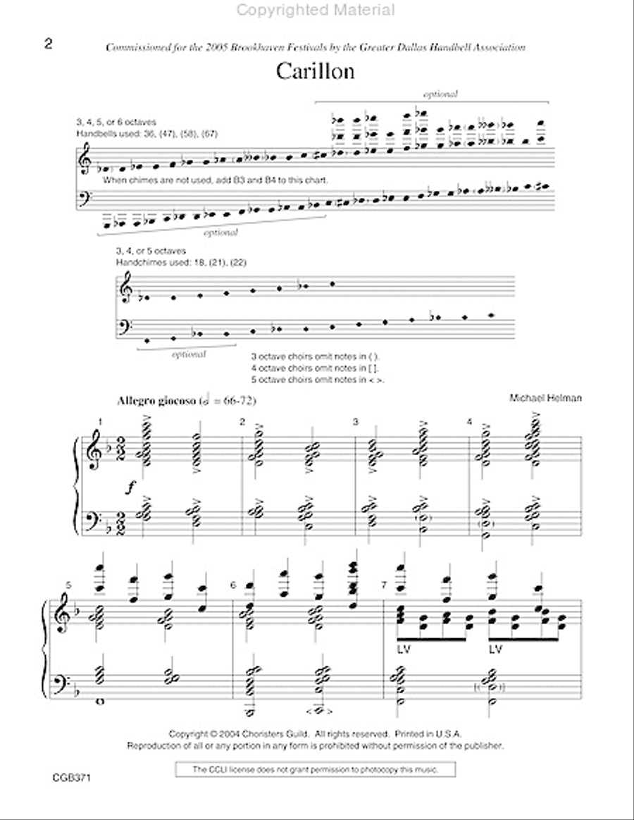 Carillon Handbell Choir scores gallery preview page 2
