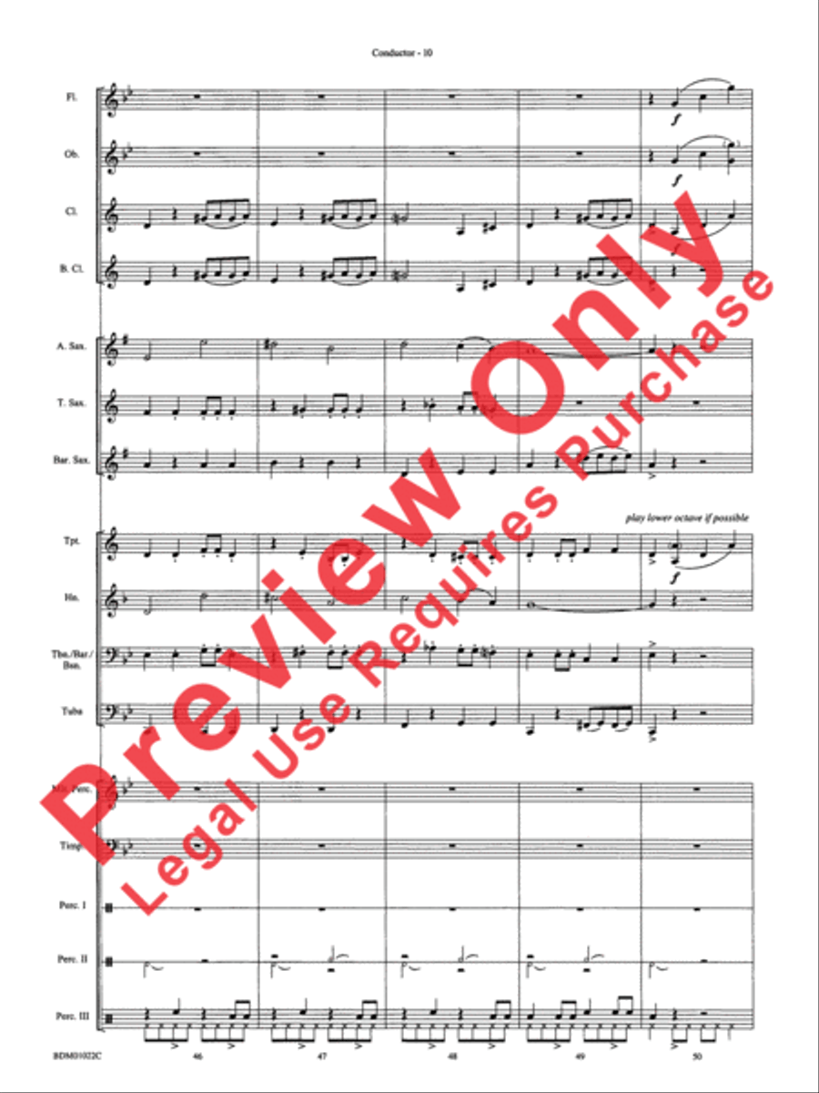 Dark Adventure Concert Band scores gallery preview page 12