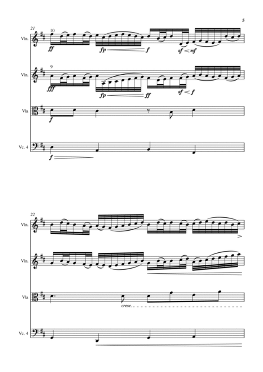 Canon in D for string quartet by Johann Pachelbel image number null