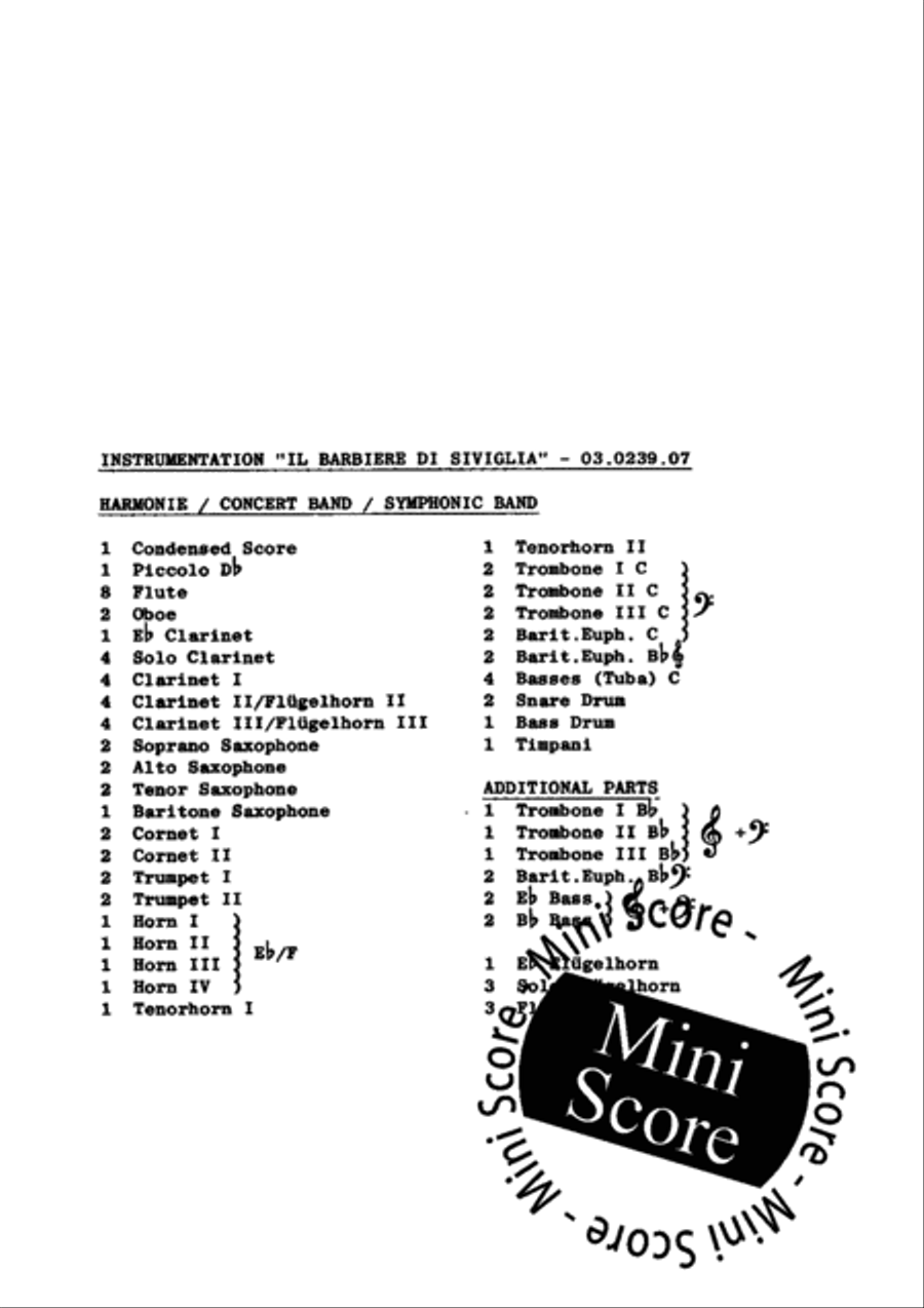 Il Barbiere Di Sivigla Il Barbiere Di Sivigla Concert Band scores gallery preview page 4