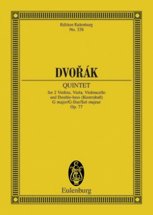 Book cover for String Quintet G Major Op. 77 B 49