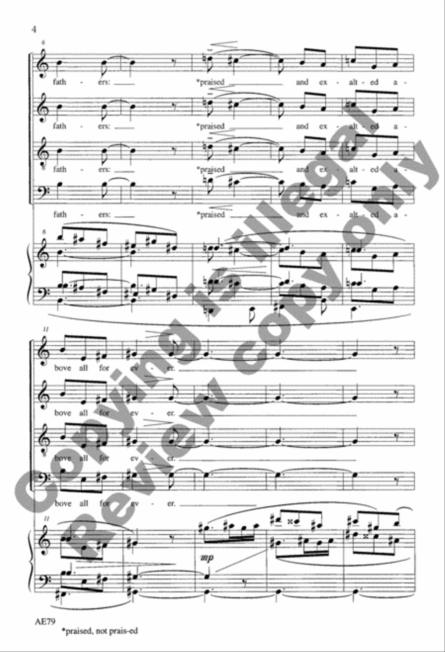 A Song of Praise 4-Part scores gallery preview page 4