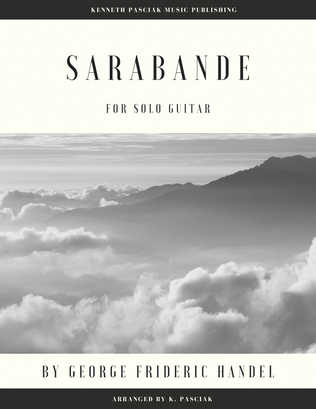 Book cover for Sarabande by Handel (for Solo Guitar)