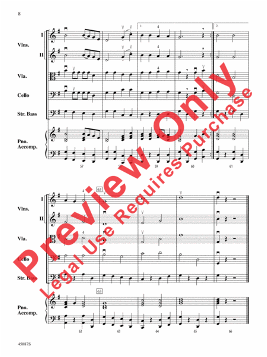 Go Tell It on the Mountain String Orchestra scores gallery preview page 8