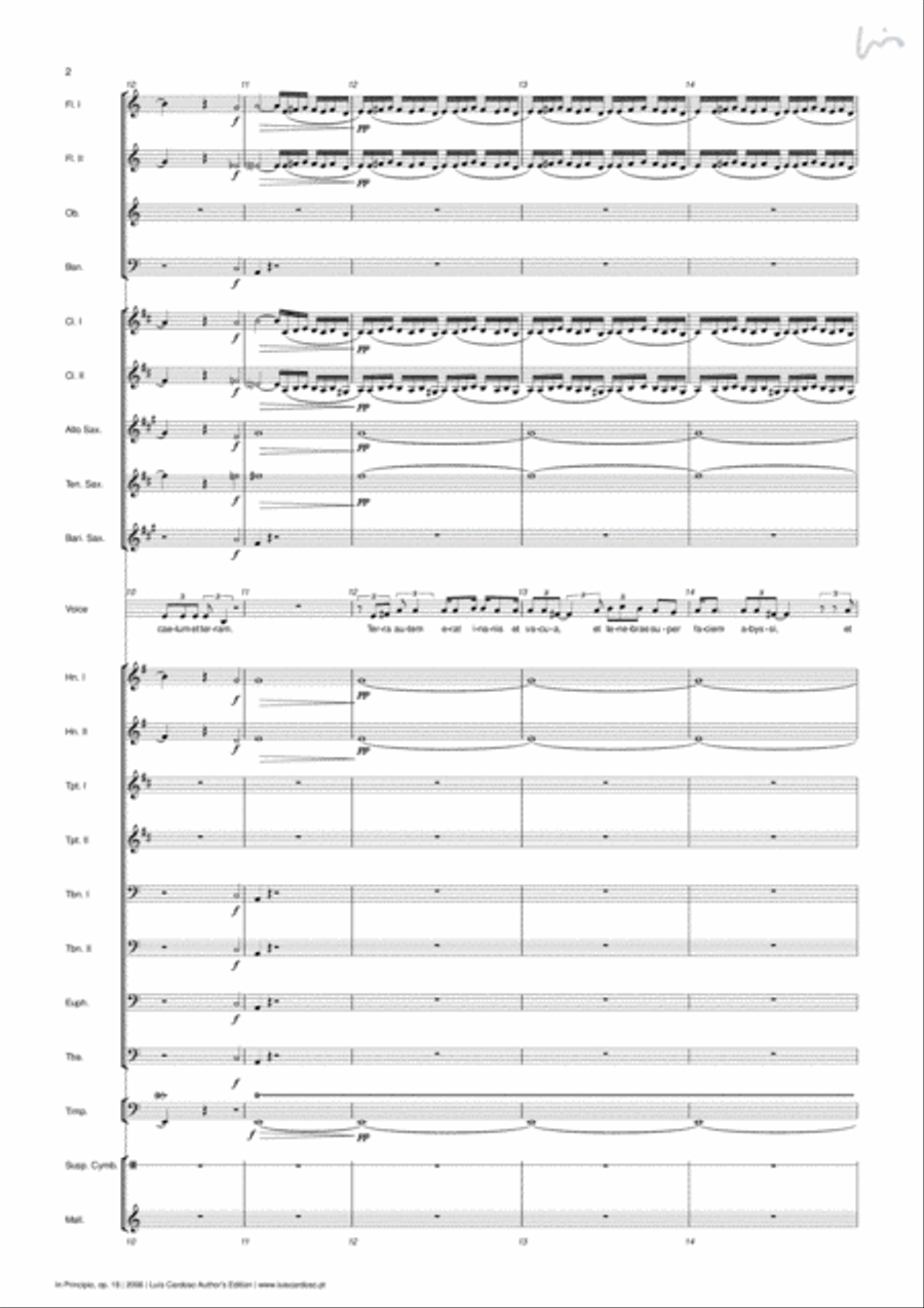 In Principio (for Soprano voice and wind band) Concert Band scores gallery preview page 6
